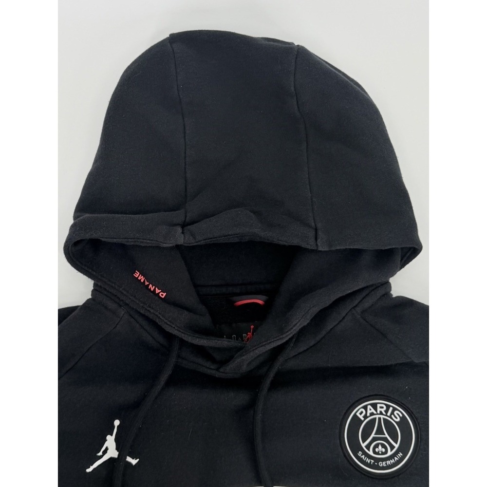 Nike Air Jordan PSG Paris Saint-Germain Hoodie Black Men's Large Pullover - Picture 7 of 10